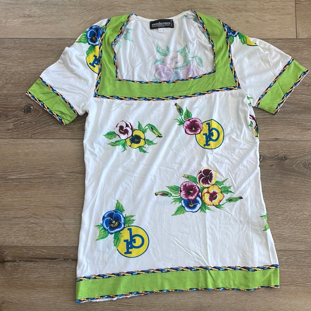 Roccobarocco knitwear short sleeve top size 6 in good conditions